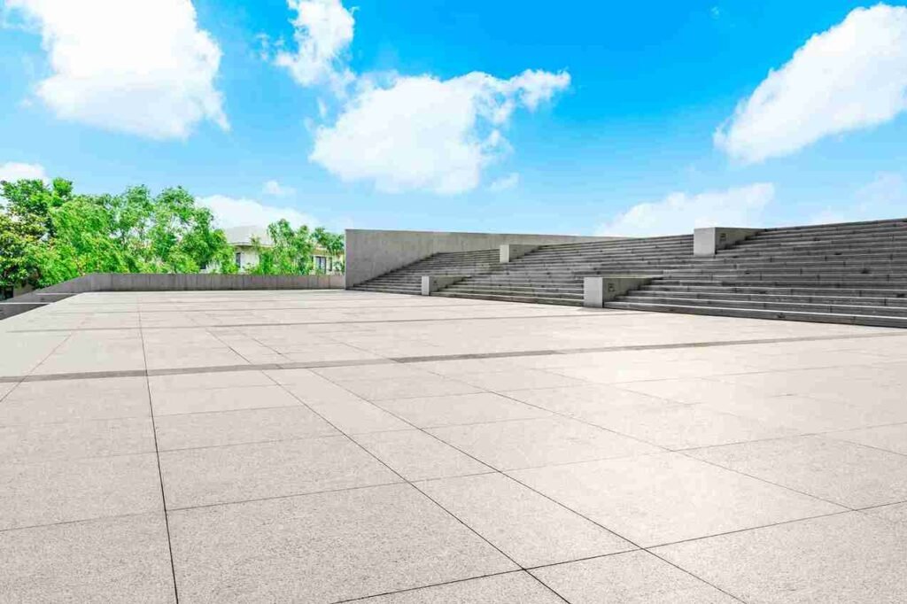 Smooth concrete slab foundation prepared for a construction project in North Royalton OH.